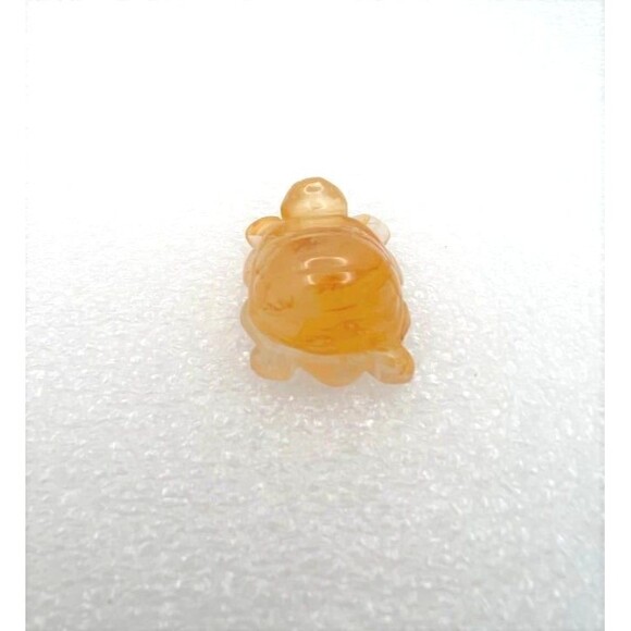 Adorable Honey Calcite Turtle Carving - Picture 3 of 7